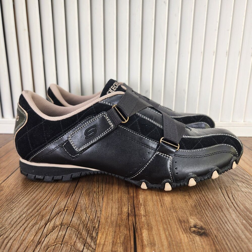 Skechers Bikers Kingdom Sneakers Womens Size 9.5 Black Y2K Grunge Revival Shoes